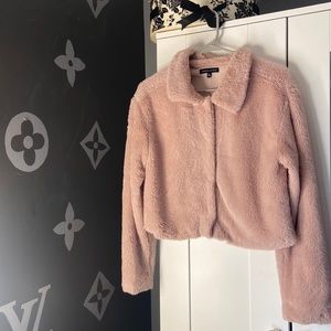 Kendall and Kylie faux fur pale pink